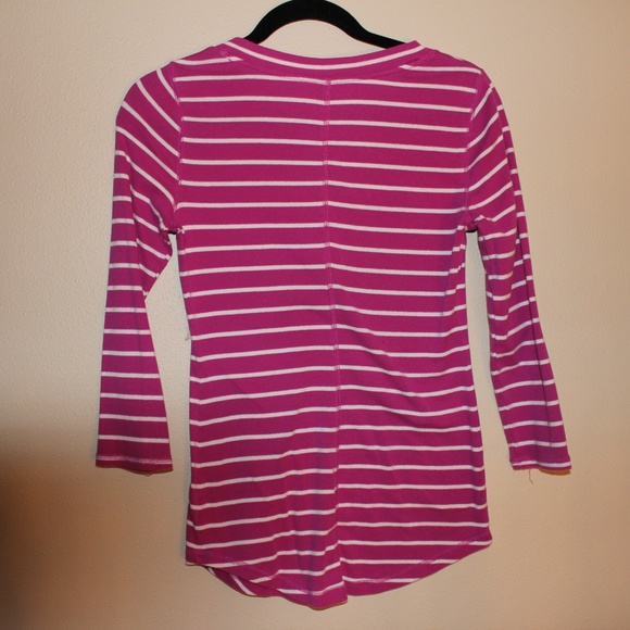 Pink and White Striped Banana Republic Shirt - Picture 2 of 4